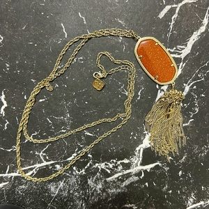 Kendra Scott Rayne Gold long pendant necklace